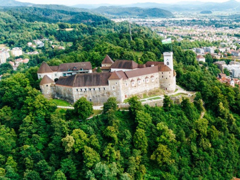 Ljubljana Castle is the main attraction of Ljubljana.